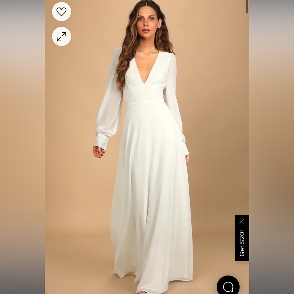 Talk About Divine White Long Sleeve Backless Maxi Dress